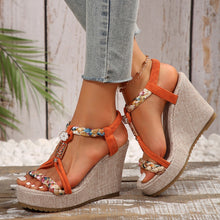 Load image into Gallery viewer, Braided Strap Wedge Sandals
