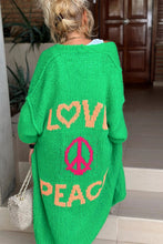 Load image into Gallery viewer, Peace & Love Colorful Cardigan- On Sale