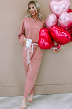 Load image into Gallery viewer, Activewear | Pink Solid Sport Boxy Fit Pullover & Pants Outfit