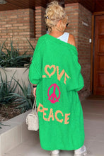Load image into Gallery viewer, Peace & Love Colorful Cardigan- On Sale