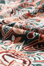 Load image into Gallery viewer, Brown Geometric Print Long Sleeve Surplice Flowy Dress | Dresses/Mini Dresses