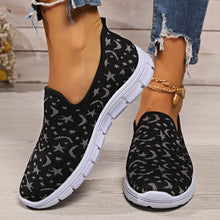 Load image into Gallery viewer, Star & Moon Pattern Flat Loafers