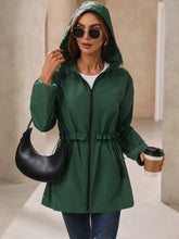 Load image into Gallery viewer, Zip Up Long Sleeve Hooded Jacket