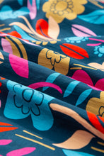 Load image into Gallery viewer, Green Floral Print Puff Sleeve Ruffled Mini Dress | Dresses/Floral Dresses