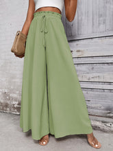 Load image into Gallery viewer, Wide Leg Pants | Tied High Waist Wide Leg Pants