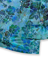 Load image into Gallery viewer, Turquoise Floral V-Neck Long Sleeve Blouse