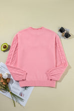 Load image into Gallery viewer, Peach Blossom Flower Detail Knitted Sweater