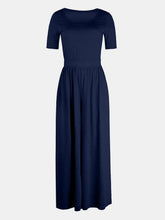 Load image into Gallery viewer, Womens Jumpsuit | Scoop Neck Short Sleeve Jumpsuit | jumpsuit