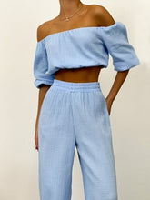 Load image into Gallery viewer, Top & Pants Set | Off Shoulder Long Sleeve Pants Set