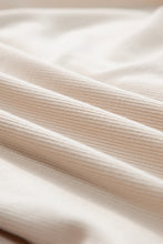 Load image into Gallery viewer, T-Shirt Dress | Beige V Neck Ruched Button Front French