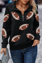 Load image into Gallery viewer, Sequin Football Long Sleeve Sweatshirt