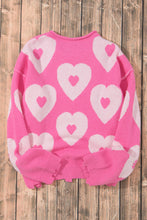 Load image into Gallery viewer, Pearl Detail Heart Sweater | Round Neck Long Sleeves
