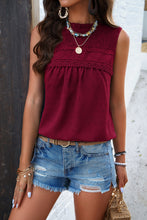 Load image into Gallery viewer, Womens Tank Top | Swiss Dot Round Neck Tank | top