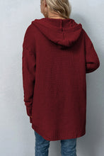 Load image into Gallery viewer, Cable-Knit Hooded Cardigan