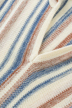 Load image into Gallery viewer, Multicolor Striped Knit Kangaroo Pocket Hooded Sweater | Tops/Sweaters & Cardigans