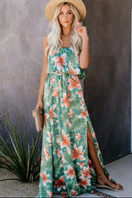 Load image into Gallery viewer, Womens Dress | Slit Tropical Sleeveless Tube Dress | Dresses/Maxi Dresses