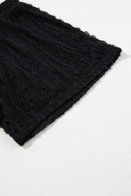 Load image into Gallery viewer, Drawstring Shorts Set | Black Frill Short Sleeve Top and Shorts