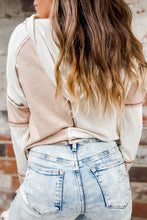 Load image into Gallery viewer, Multicolor Hoodie | Colorblock Seamed Ribbed Henley