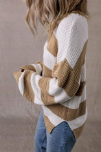 Load image into Gallery viewer, Color Block Round Neck Sweater