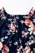 Load image into Gallery viewer, Blue Ruffle Off Shoulder Flounce Sleeve Floral Blouse | Tops/Blouses & Shirts