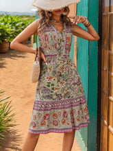 Load image into Gallery viewer, Summer Dress | Printed Tie Neck Sleeveless Dress