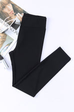 Load image into Gallery viewer, Black Criss Cross Tummy Control High Waist Leggings | Bottoms/Leggings