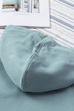 Load image into Gallery viewer, Blue Kangaroo Pocket Oversized Hoodie with Slits | Tops/Sweatshirts & Hoodies