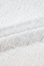 Load image into Gallery viewer, Puff Sleeve Top | White Collar Sequin Flower Textured Blouse