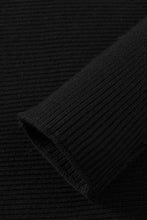 Load image into Gallery viewer, Black Striped Long Sleeve Knit Sweater | Tops/Sweaters & Cardigans
