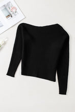 Load image into Gallery viewer, Black Striped Long Sleeve Knit Sweater | Tops/Sweaters & Cardigans