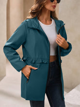 Load image into Gallery viewer, Zip Up Long Sleeve Hooded Jacket