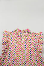 Load image into Gallery viewer, Multicolour Floral Ruffled Sleeve V Neck Summer Blouse | Tops/Blouses & Shirts