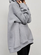 Load image into Gallery viewer, Pocketed Long Sleeve Hoodie | Dropped Shoulder