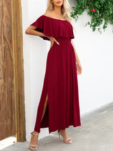 Load image into Gallery viewer, Maxi Dress | Off-Shoulder Slit Long Dress