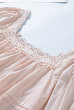 Load image into Gallery viewer, Womens Blouse | Beige Puff Sleeve Eyelet Babydoll Blouse | Tops/Blouses & Shirts