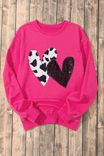 Load image into Gallery viewer, Graphic Sweatshirt | Strawberry Pink Double Heart Patch