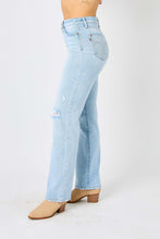 Load image into Gallery viewer, Judy Blue Full Size High Waist Distressed Straight Jeans | Blue Jeans