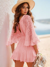 Load image into Gallery viewer, Womens Mini Dress | Lace Cutout Half Sleeve Mini Dress | Mini Dress