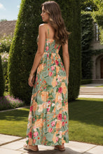 Load image into Gallery viewer, Maxi Dress | Tied Printed Surplice Cami Dress