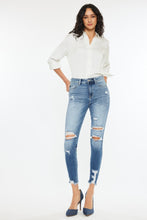 Load image into Gallery viewer, High Rise Frayed Ankle Skinny Jeans