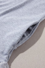 Load image into Gallery viewer, Light Grey Lace Floral Patchwork Ruffled T-shirt Dress | Dresses/T Shirt Dresses