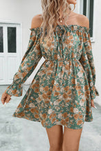 Load image into Gallery viewer, Off Shoulder Dress | Floral Off-Shoulder Flounce Sleeve