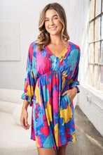 Load image into Gallery viewer, Womens Mini Dress | White Birch Full Size Printed V-Neck Mini Dress | Mini Dress