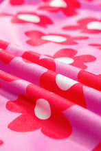 Load image into Gallery viewer, Pink Flower Print Short Sleeve Shirt Pajamas Set | Loungewear & Sleepwear/Sleepwear