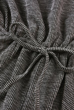 Load image into Gallery viewer, Gray Ribbed Elastic Waist Romper