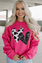 Load image into Gallery viewer, Graphic Sweatshirt | Strawberry Pink Double Heart Patch