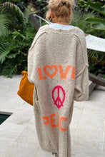 Load image into Gallery viewer, Peace & Love Colorful Cardigan- On Sale