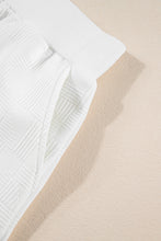 Load image into Gallery viewer, Hoodie Shorts Set | White Textured Cropped Activewear