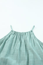 Load image into Gallery viewer, Green Lightweight Ruffle Hem Halter Tank Top | Tops/Tank Tops