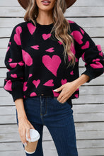 Load image into Gallery viewer, Angel Wings Heart Contrast Sweater